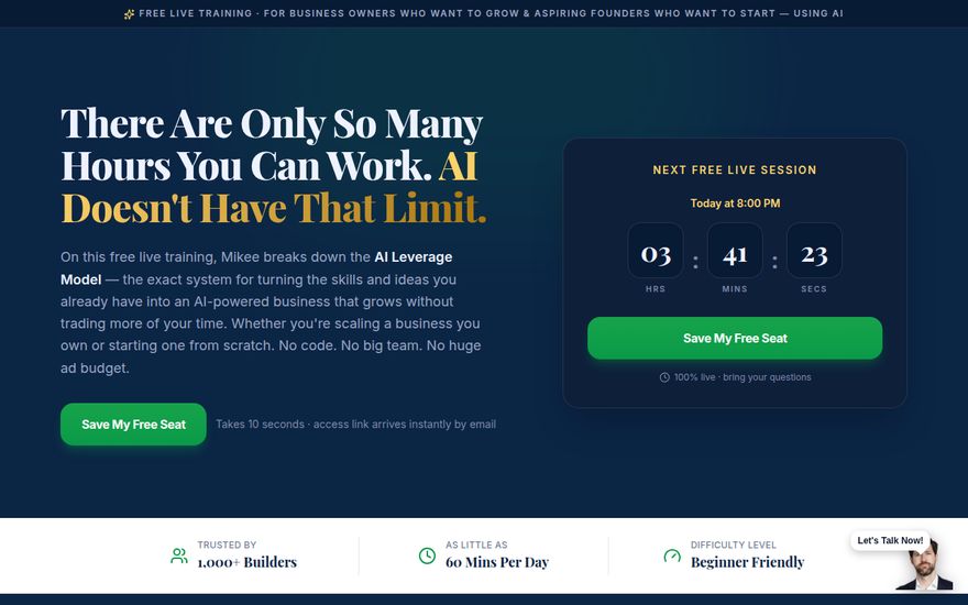 Free Live Training: Build an AI Automation Agency screenshot