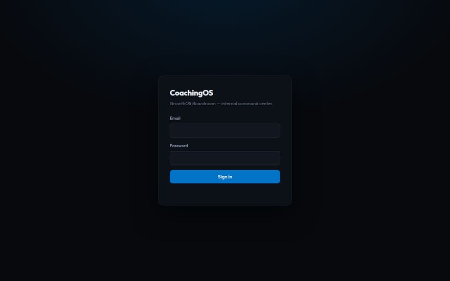 CoachingOS screenshot