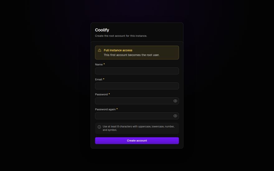Coolify screenshot