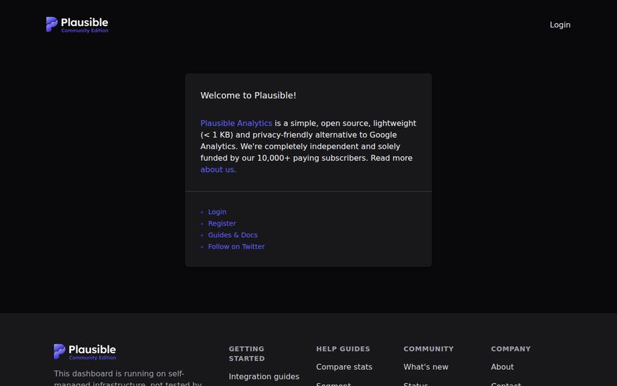 Plausible · Simple, privacy-friendly alternative to Google A screenshot