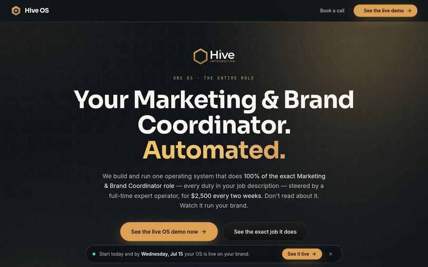 Your Marketing & Brand Coordinator, Automated screenshot