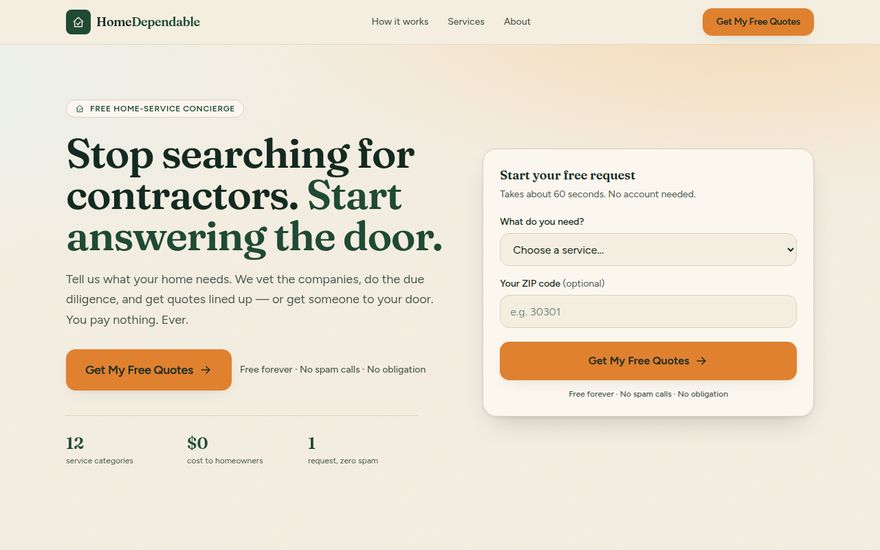 Free Home Service Concierge screenshot