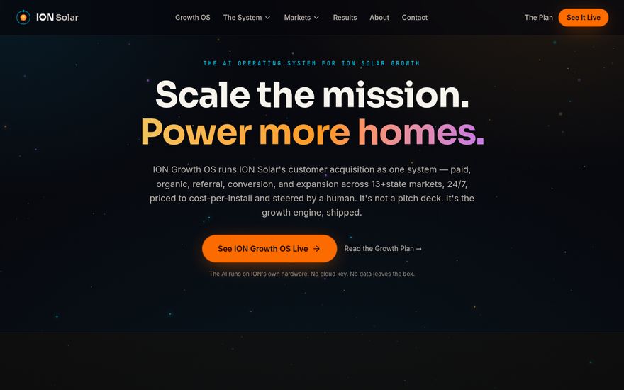 ION Growth OS screenshot