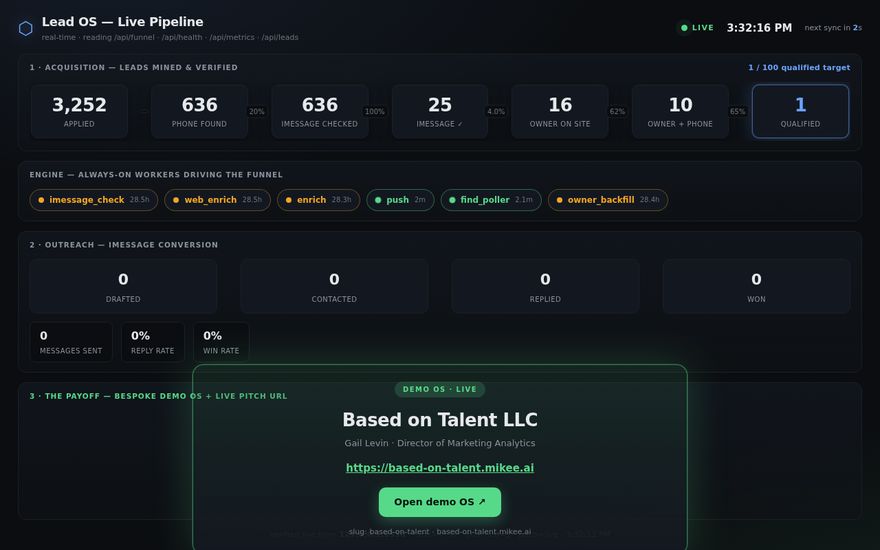 Lead OS screenshot