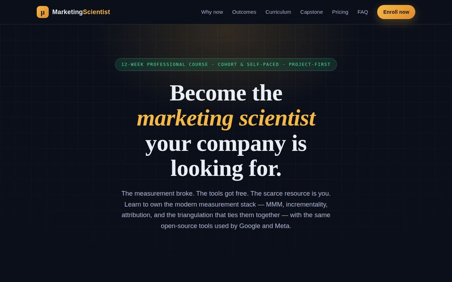 The Marketing Scientist screenshot