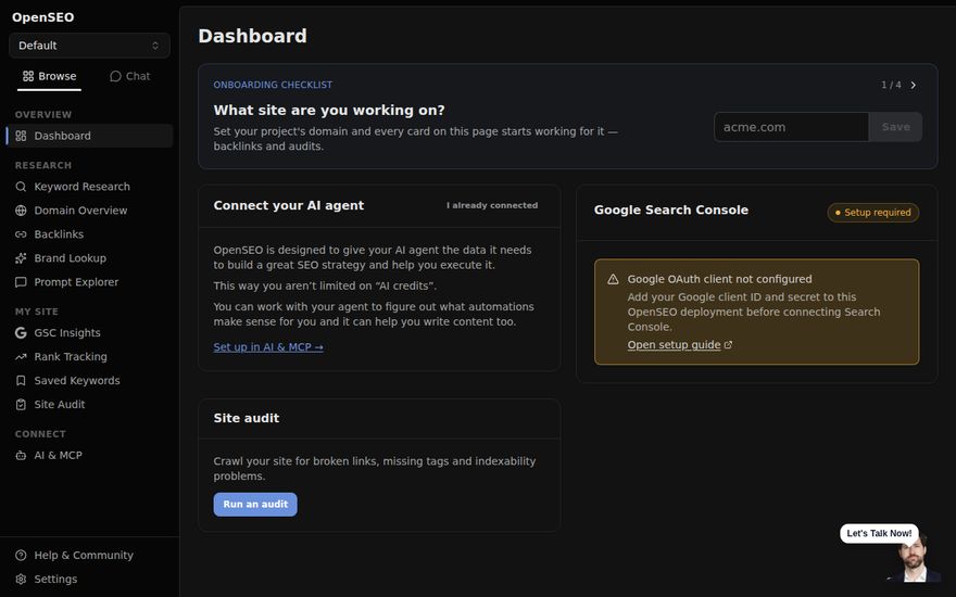 OpenSEO screenshot