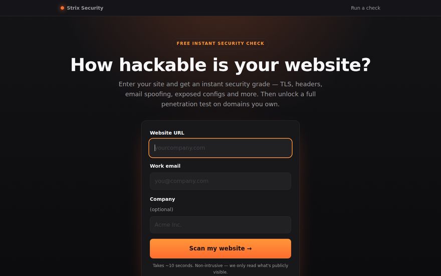 Strix Security screenshot